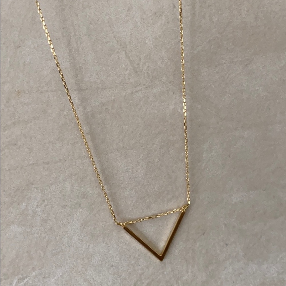Geometric Triangle Necklace - Picture 3 of 4